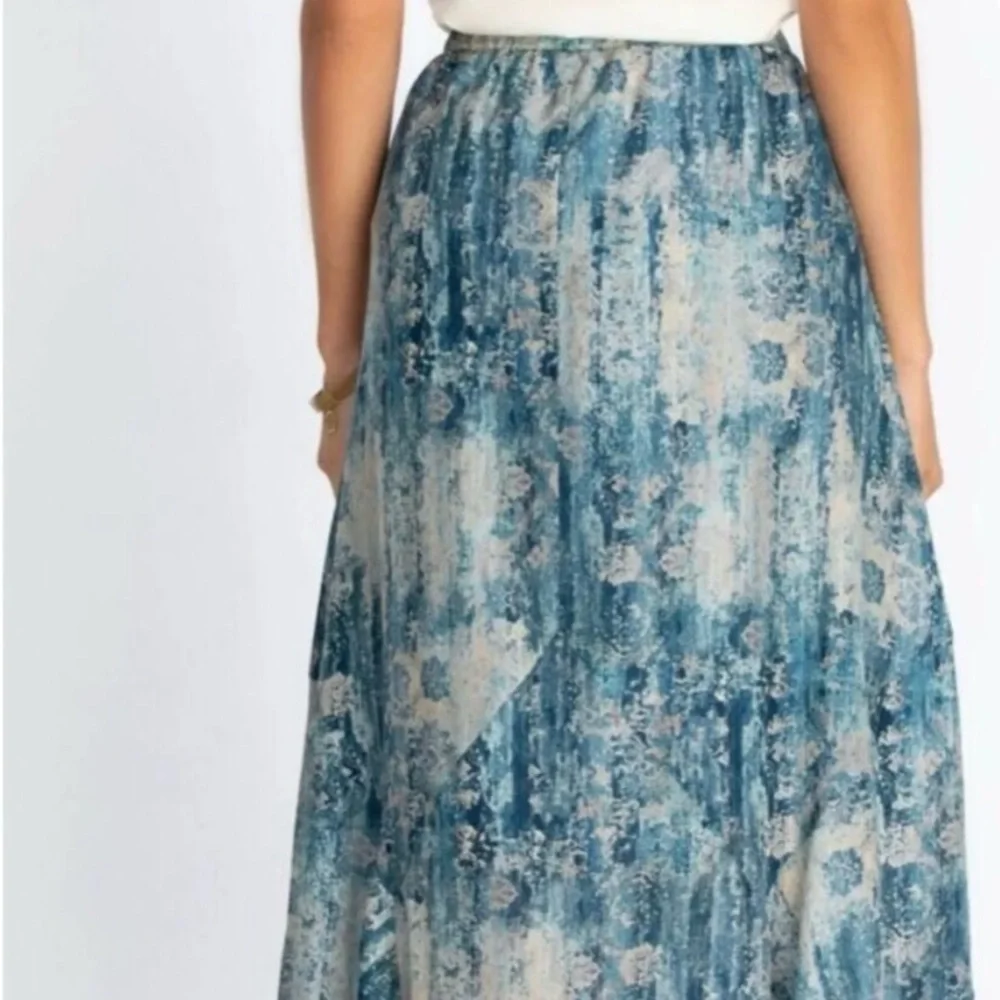 Johnny Was Santorini Maxi Silk Skirt XXL - Picture 3 of 10
